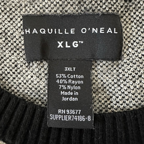 Shaquille O'Neal Men's 3XLT Long Sleeve Sweater Pullover Crew Neck Casual - Picture 3 of 6